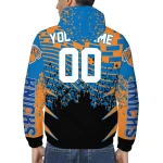 customized new york knicks brick motion blue black windbreaker jacket best selling
