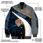 customized new york knicks electric flash blue varsity jacket best selling