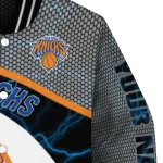 customized new york knicks electric flash blue varsity jacket best selling
