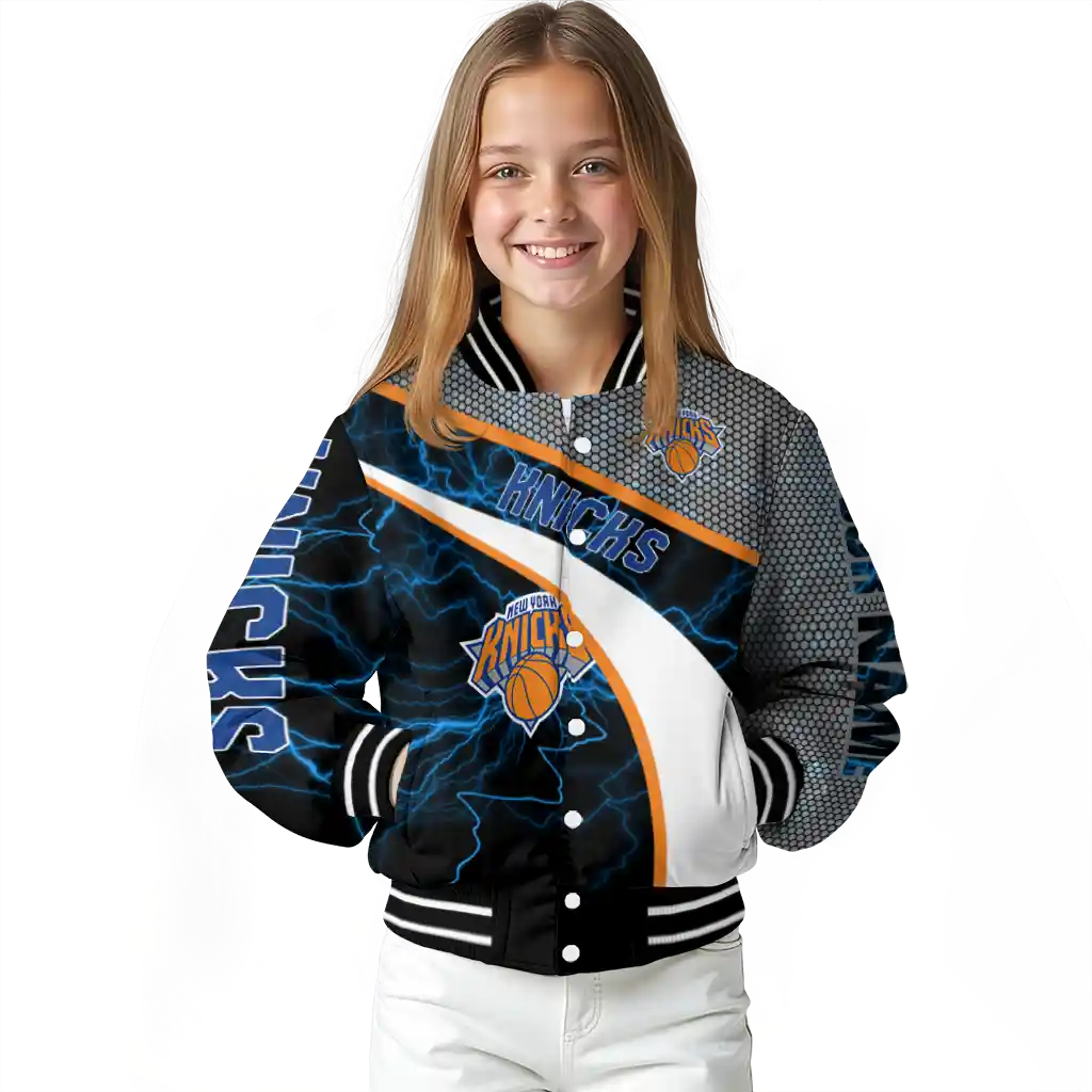 customized new york knicks electric flash blue varsity jacket top rated customized new york knicks electric flash blue varsity jacket top rated
