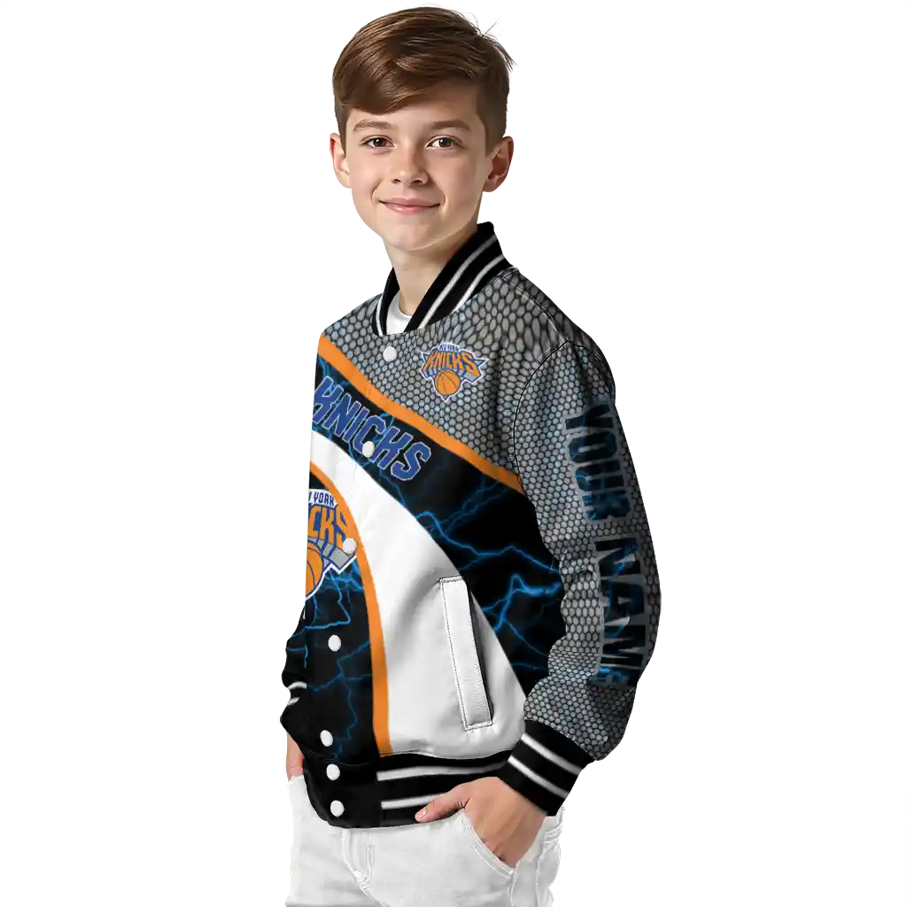 customized new york knicks electric flash blue varsity jacket trendy customized new york knicks electric flash blue varsity jacket trendy