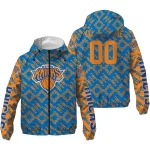 customized new york knicks trellis mesh blue windbreaker jacket best selling