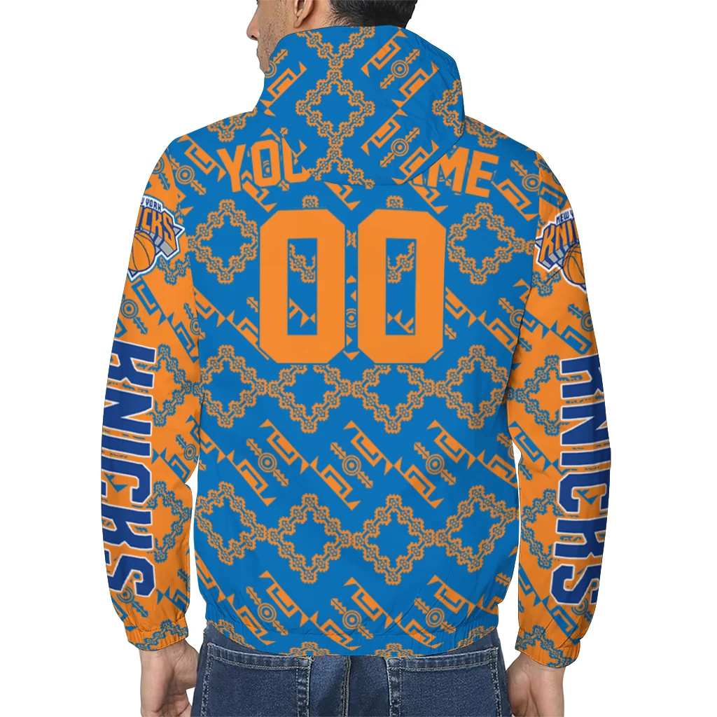 customized new york knicks trellis mesh blue windbreaker jacket trendy customized new york knicks trellis mesh blue windbreaker jacket trendy