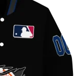 customized new york mets claw fragment black varsity jacket best selling