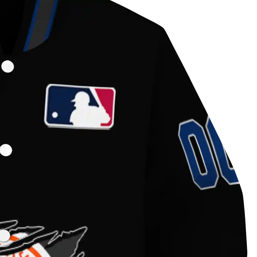 customized new york mets claw fragment black varsity jacket premium grade customized new york mets claw fragment black varsity jacket premium grade