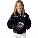 customized new york mets claw fragment black varsity jacket best selling