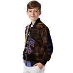 customized new york mets flag wood brown bomber jacket best selling