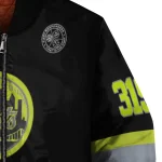 customized new york mets heartbeat accent black green bomber jacket best selling