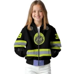 customized new york mets heartbeat accent black green bomber jacket best selling