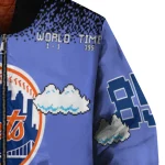 customized new york mets mario blocks blue black bomber jacket best selling