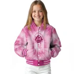 customized new york mets pink tie dye pink varsity jacket best selling