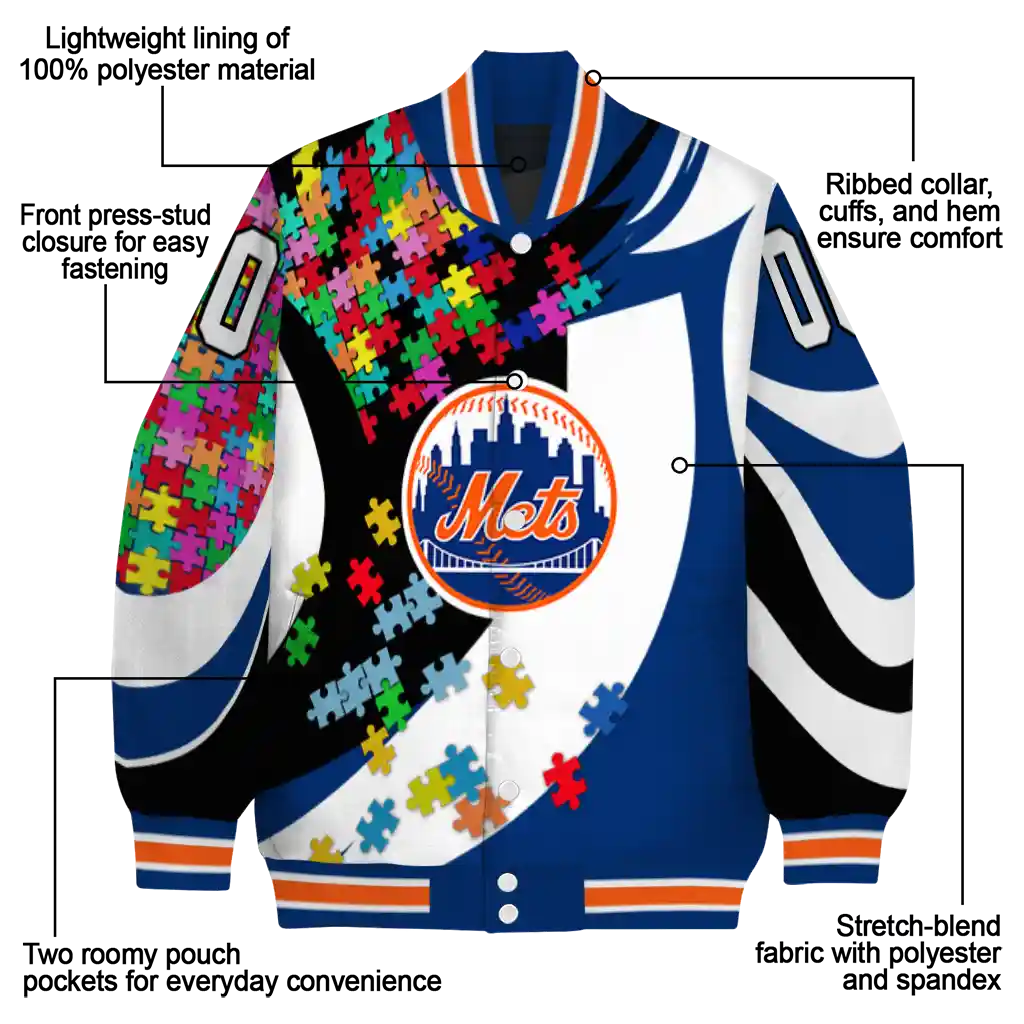 customized new york mets stars and stripes slashes blue varsity jacket new arrival customized new york mets stars and stripes slashes blue varsity jacket new arrival