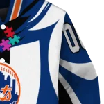 customized new york mets stars and stripes slashes blue varsity jacket best selling
