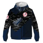 customized new york yankees arrow matrix navy black windbreaker jacket best selling