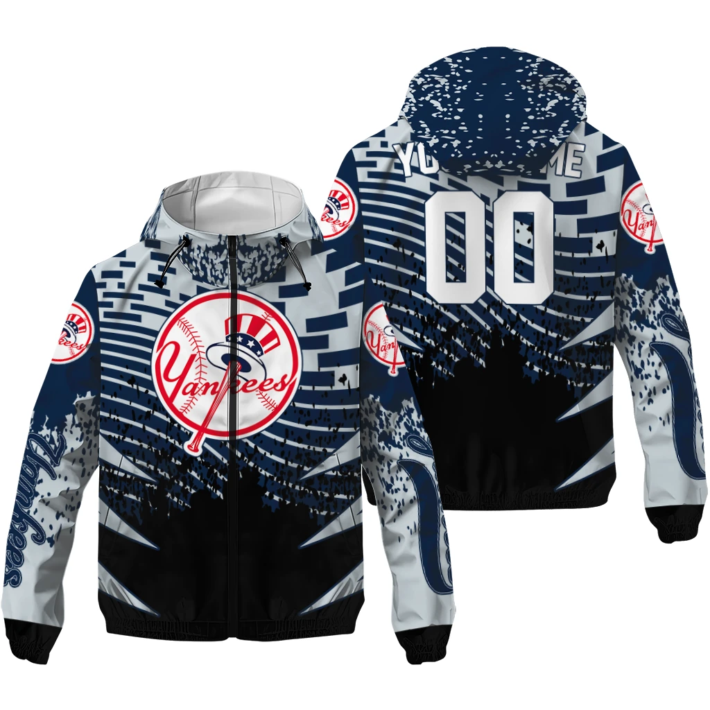 customized new york yankees brick motion navy black windbreaker jacket high quality customized new york yankees brick motion navy black windbreaker jacket high quality