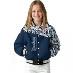 customized new york yankees camouflage print navy varsity jacket best selling