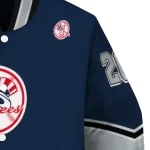 customized new york yankees chevron style navy varsity jacket best selling