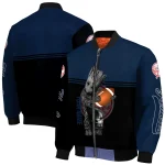 customized new york yankees groot football navy black bomber jacket best selling