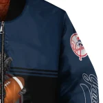 customized new york yankees groot football navy black bomber jacket best selling