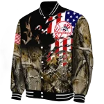 customized new york yankees patriot deer camouflage varsity jacket best selling