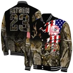 customized new york yankees patriot deer camouflage varsity jacket best selling
