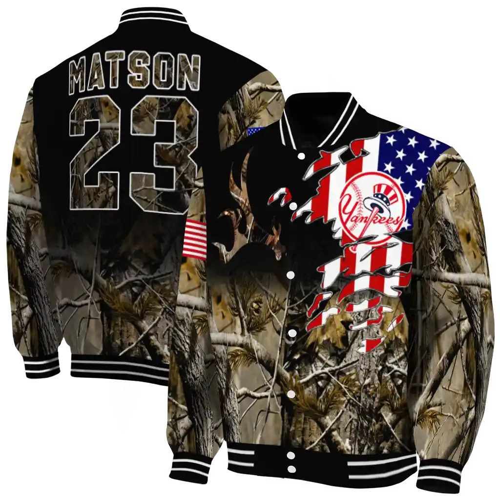 customized new york yankees patriot deer camouflage varsity jacket fashion forward customized new york yankees patriot deer camouflage varsity jacket fashion forward