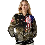 customized new york yankees patriot deer camouflage varsity jacket best selling