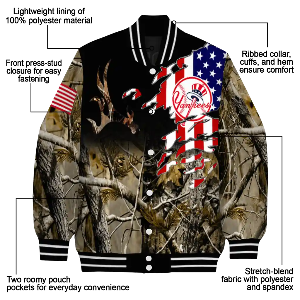 customized new york yankees patriot deer camouflage varsity jacket new arrival customized new york yankees patriot deer camouflage varsity jacket new arrival