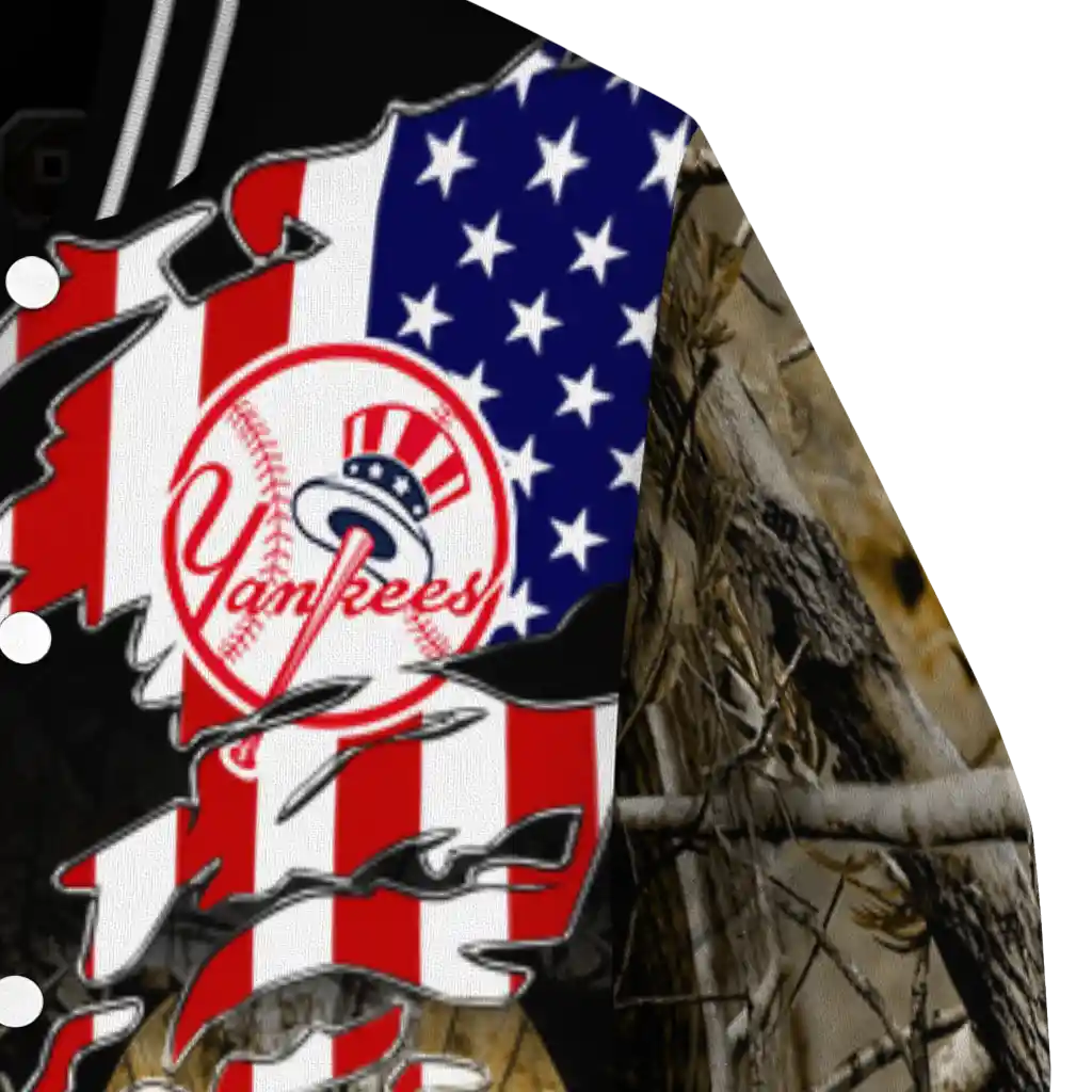 customized new york yankees patriot deer camouflage varsity jacket premium grade customized new york yankees patriot deer camouflage varsity jacket premium grade