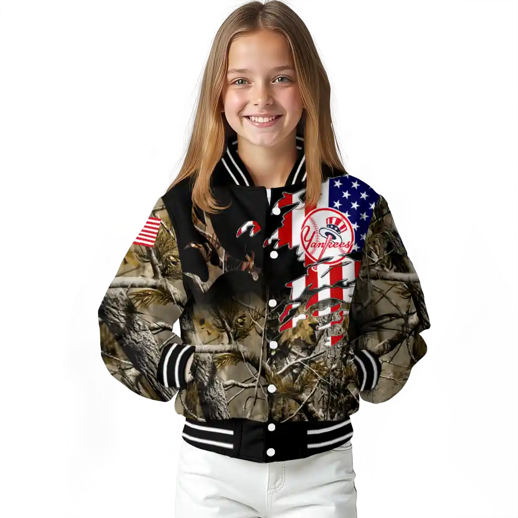 customized new york yankees patriot deer camouflage varsity jacket top rated customized new york yankees patriot deer camouflage varsity jacket top rated