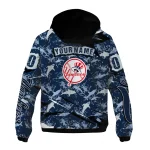 customized new york yankees shark art navy windbreaker jacket best selling