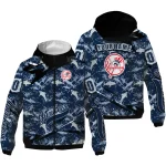 customized new york yankees shark art navy windbreaker jacket best selling