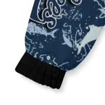 customized new york yankees shark art navy windbreaker jacket best selling