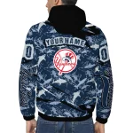 customized new york yankees shark art navy windbreaker jacket best selling