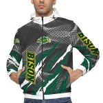 customized north dakota state bison claw mesh green gray windbreaker jacket best selling
