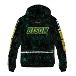 customized north dakota state bison shards cluster green windbreaker jacket best selling