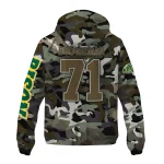 customized north dakota state bison skull camo camouflage windbreaker jacket best selling