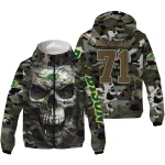 customized north dakota state bison skull camo camouflage windbreaker jacket best selling