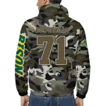 customized north dakota state bison skull camo camouflage windbreaker jacket best selling