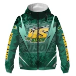 customized north dakota state bison us rock star green windbreaker jacket best selling
