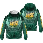 customized north dakota state bison us rock star green windbreaker jacket best selling