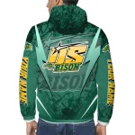 customized north dakota state bison us rock star green windbreaker jacket best selling