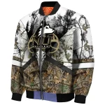 customized northern illinois huskies deer skull camouflage white bomber jacket best selling