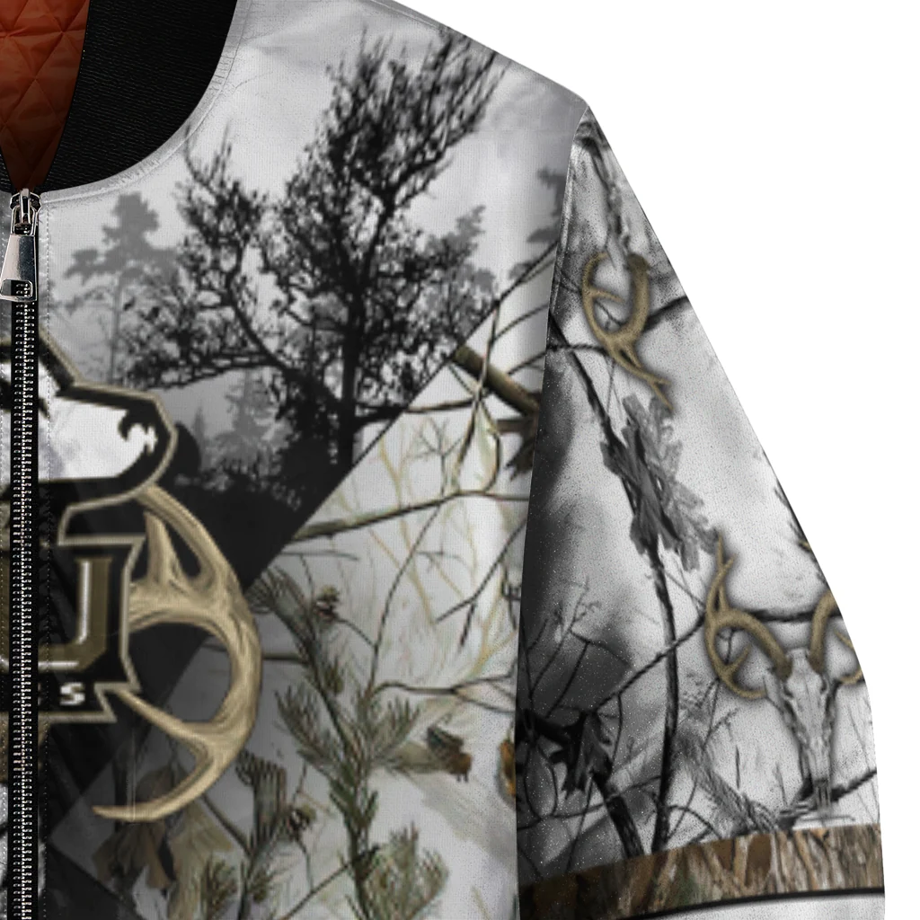 customized northern illinois huskies deer skull camouflage white bomber jacket premium grade customized northern illinois huskies deer skull camouflage white bomber jacket premium grade