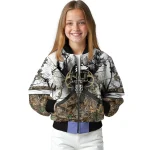 customized northern illinois huskies deer skull camouflage white bomber jacket best selling