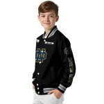 customized notre dame fighting irish american flag skull black varsity jacket best selling