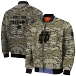 customized notre dame fighting irish camouflage abstract camouflage bomber jacket best selling