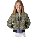 customized notre dame fighting irish camouflage abstract camouflage bomber jacket best selling