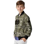 customized notre dame fighting irish camouflage abstract camouflage bomber jacket best selling