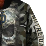 customized notre dame fighting irish camouflage skull camouflage bomber jacket best selling